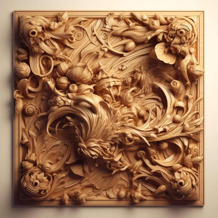 Patterns and decorations (st big 4, PATTERN_2184) 3D models for cnc